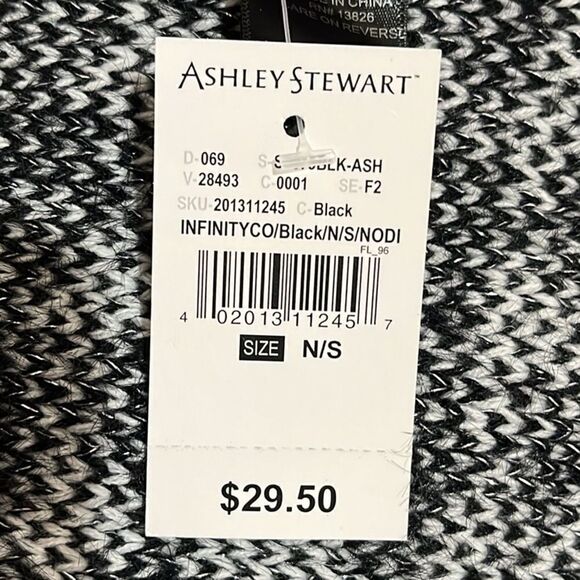 Ashley Stewart Metallic Houndstooth Infinity Scarf - Picture 9 of 9